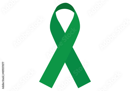 Lazo verde por los donadores de órganos.