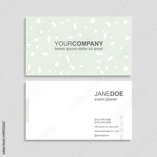 visiting card or business card set. Flyer template design.