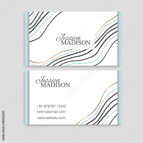 visiting card or business card set. Flyer template design.