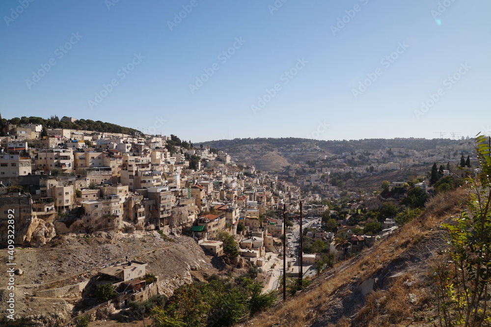 Palestine: a city in the gorge of the mountain