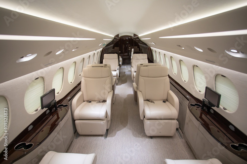 interior cab on private jet