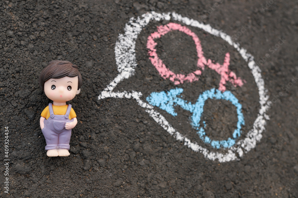Naklejka premium choosing or changing gender concept