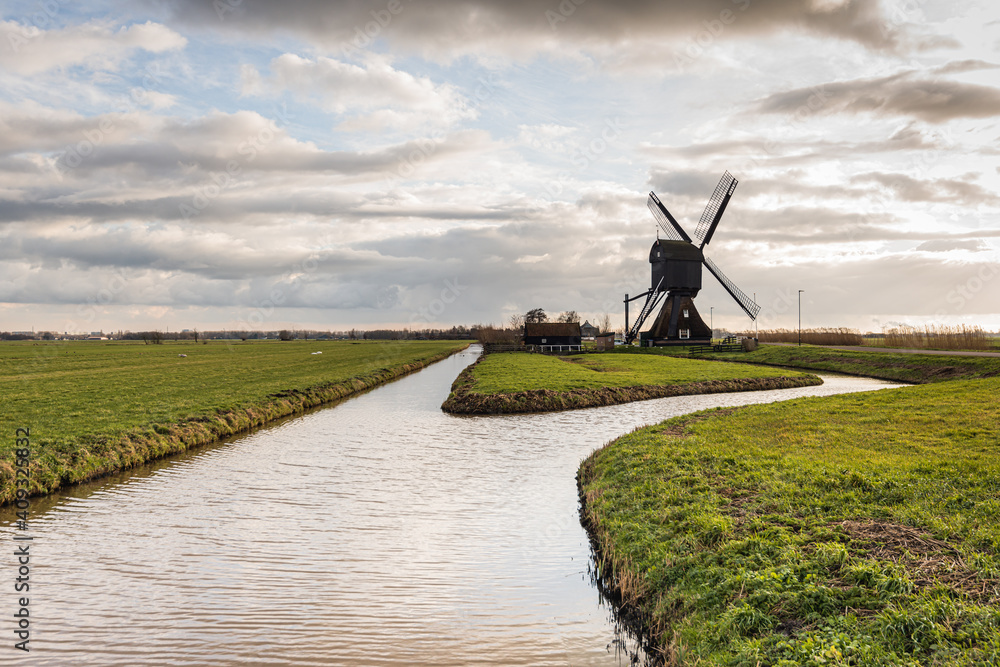 The Scheiwijkse Molen is a hollow post mill in the Dutch village of Hoornaar, in the South Holland municipality of Molenlanden, Alblasserwaard. The mill was built in 1638 and was in use untill 1974.