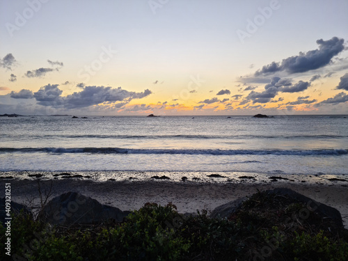 Guernsey Channel Islands, Grandes Rocques Beach Sunset photo