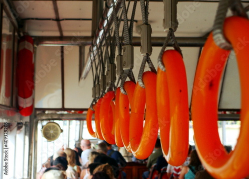 bus orange hold