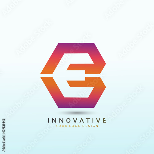 Letter E vector logo design template idea and inspiration