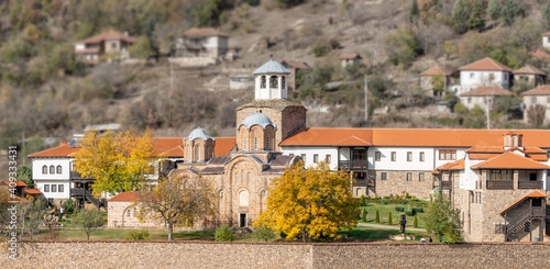 Macedonian landmark. Lesnovo Monastery, panorama, Probistip region, Republic of North Macedonia. photo