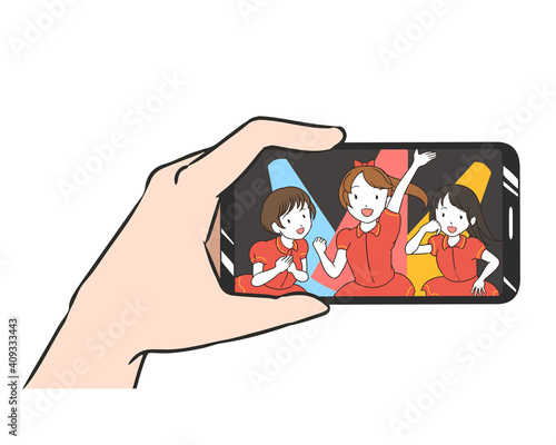 スマホ　横画面　ゲーム　アイドル系