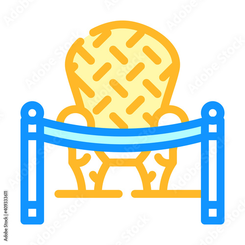 furniture museum exhibit color icon vector illustration