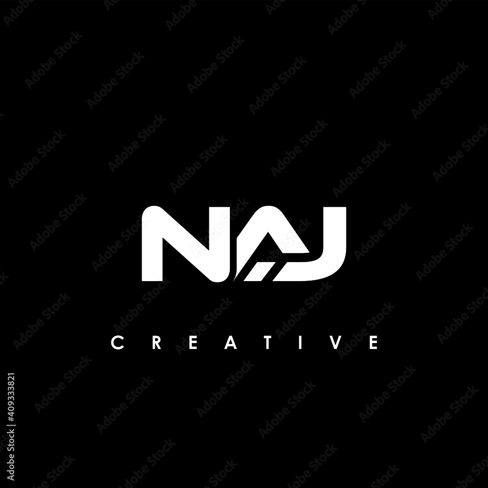 NAJ Letter Initial Logo Design Template Vector Illustration