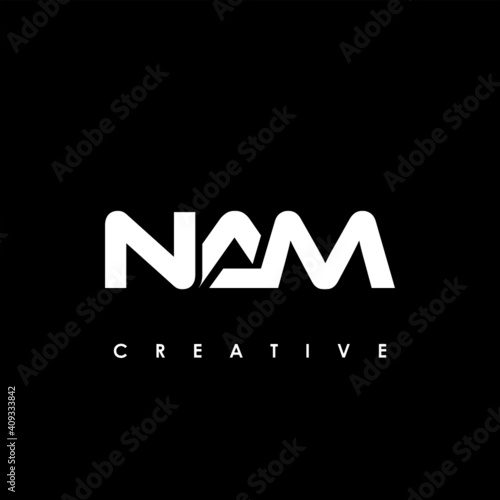 NAM Letter Initial Logo Design Template Vector Illustration