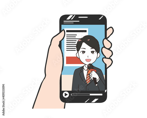 スマホ　報道番組を見る　男性