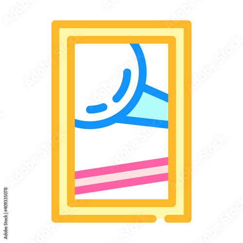 contemporary art museum exhibit color icon vector illustration