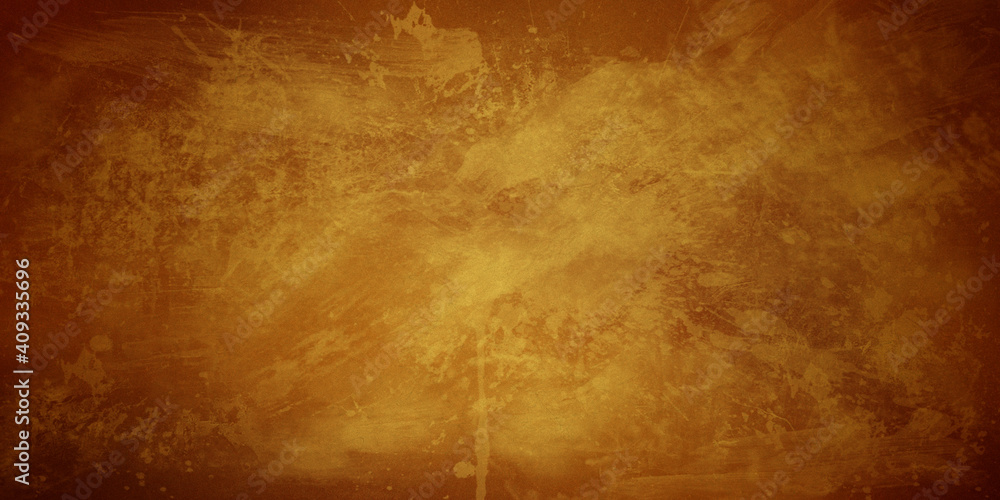 Yellow orange background with texture and distressed vintage grunge and ...