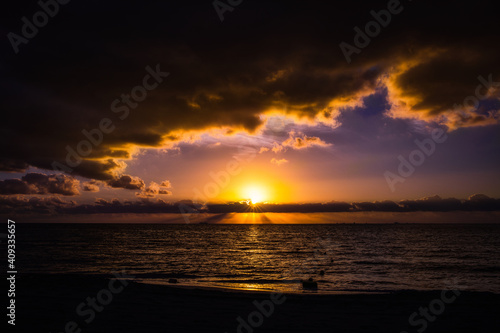 Sunrise Over the Caribbean