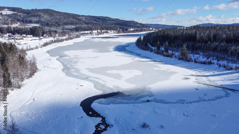 Landschaftsfoto Schwarzwald Schluchsee im Winter 