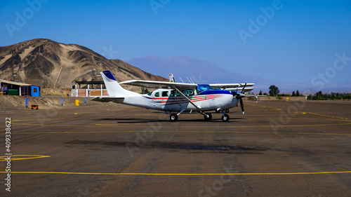 small plane on the tarmac