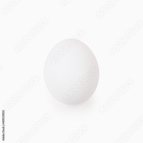 One egg for Easter white on a white background.