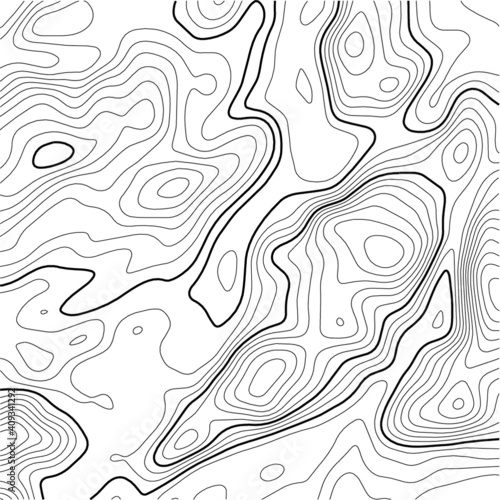  Abstract vector illustration. Topographic map background. Grid map. Contour map vector. 
