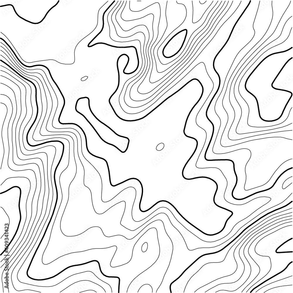 Abstract vector illustration. Topographic map background. Grid map. Contour map vector. Abstract vector illustration. Topographic map background. Grid map. Contour map vector.
