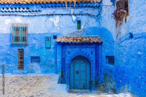 Streets in the blue town of Chefchaouen, Morocco © Stefano Zaccaria