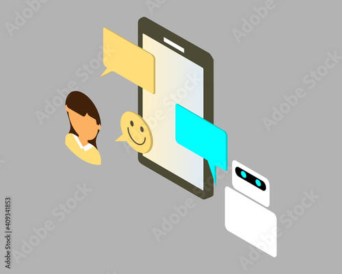 Custom HR chatbot for automatically answers your employee queries to give good employee experiences vector