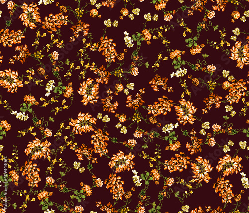 golden floral background