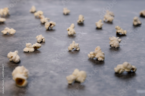 Popcorn texture on a stone texture background