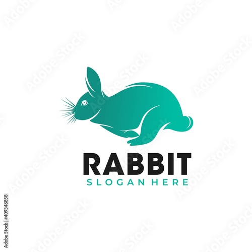 Rabbit logo template vector icon symbol illustration 