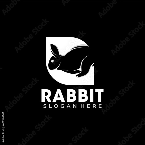 Rabbit logo template vector icon symbol illustration
