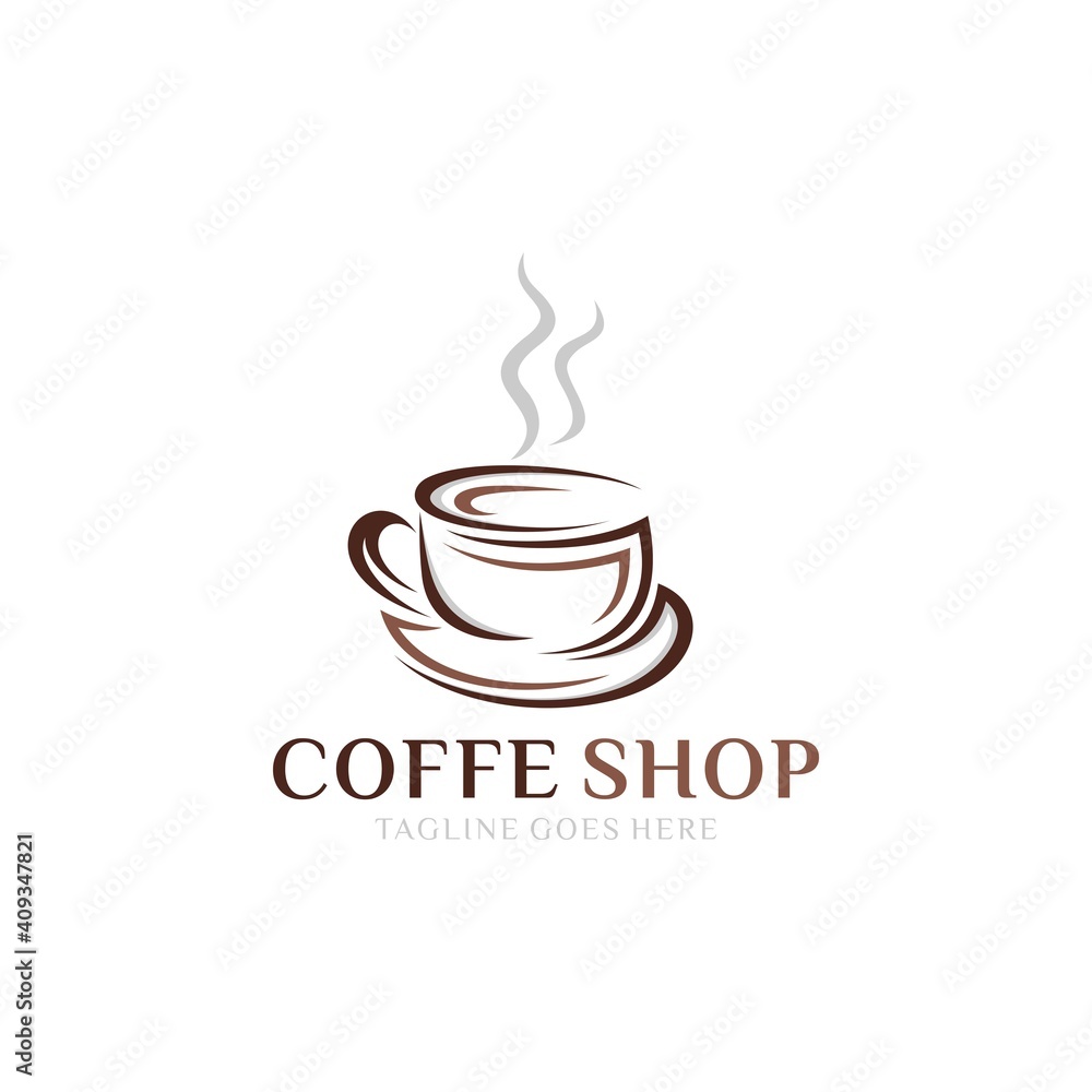 Coffee shop logo design template. Retro coffee emblem. Vector art.
Coffee shop logo design template. Retro coffee emblem. Vector art.