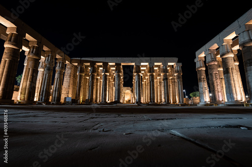 Photography Luxor Temple at night.