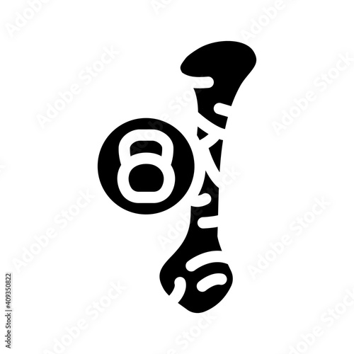 bone dull or severe ache glyph icon vector illustration