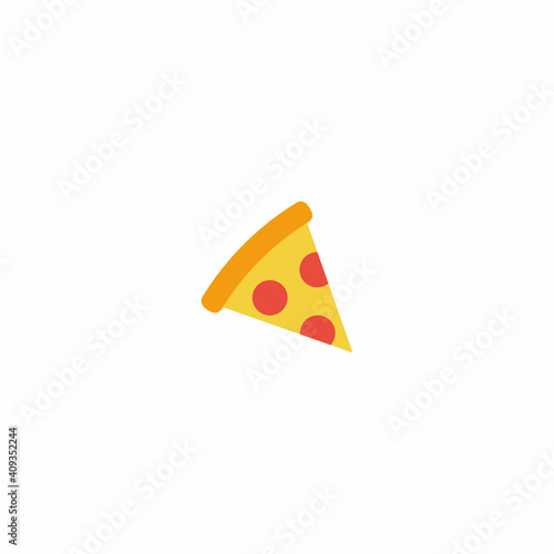 Illustration of Pizza Flat Icon - Fast Food Icon Set Vector Illustration Design.