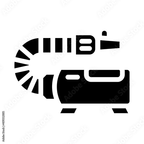 vacuum groomer glyph icon vector illustration flat