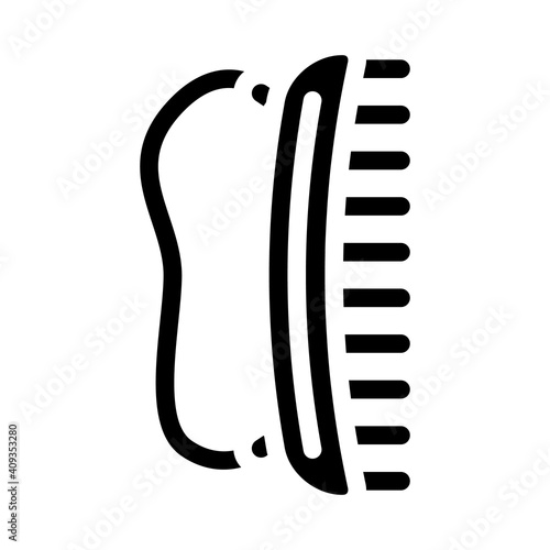 comb groomer glyph icon vector illustration flat