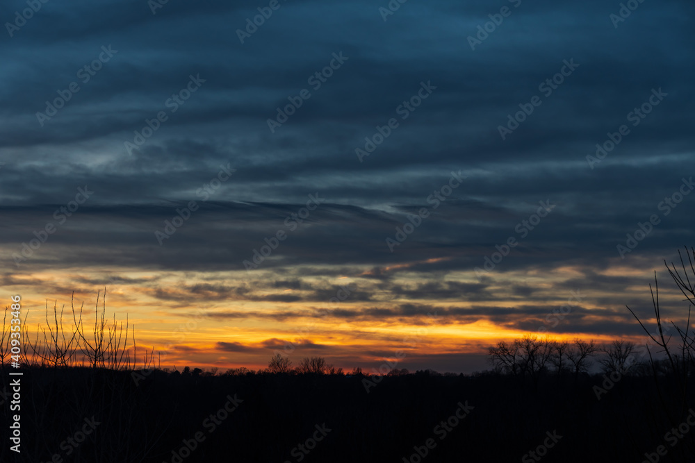 Obraz premium sunset in the field