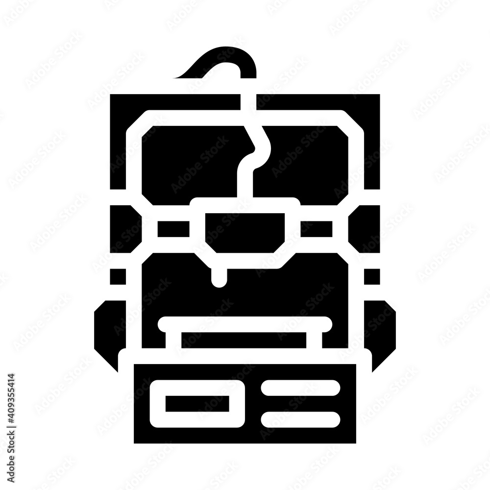 entry level 3d printer glyph icon vector illustration entry level 3d printer glyph icon vector illustration