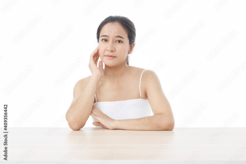 Young beautiful girl with perfect clean skin Young beautiful girl with perfect clean skin
