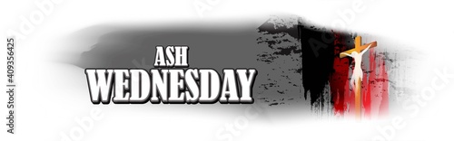 vector illustration of concept for Ash Wednesday wishes greeting , banner, poster
