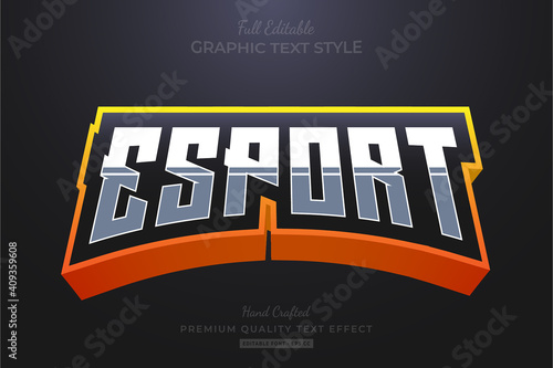 Esport Team Orange Editable Text Effect Font Style