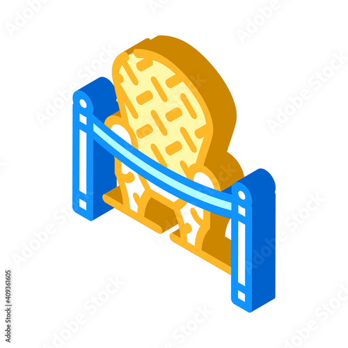 furniture museum exhibit isometric icon vector illustration