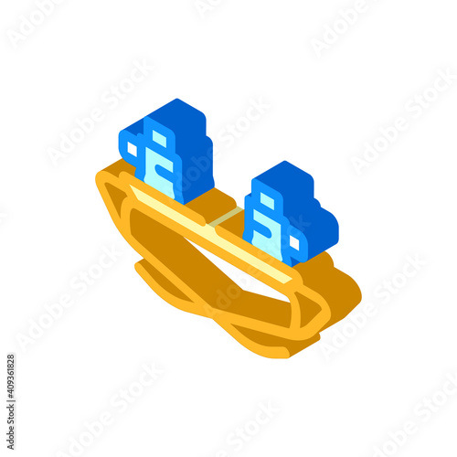 restorer glasses isometric icon vector illustration color