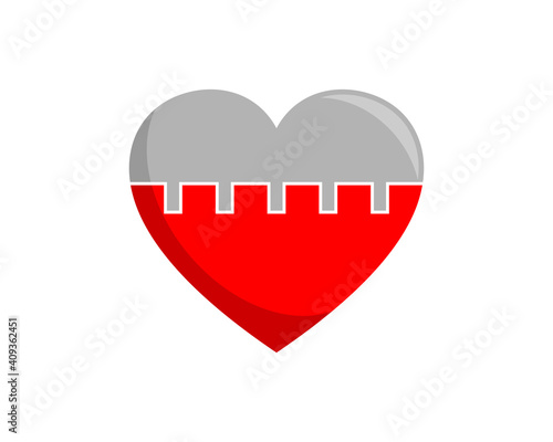 Free Download Fortress in the love shape logo - GFXLoad
