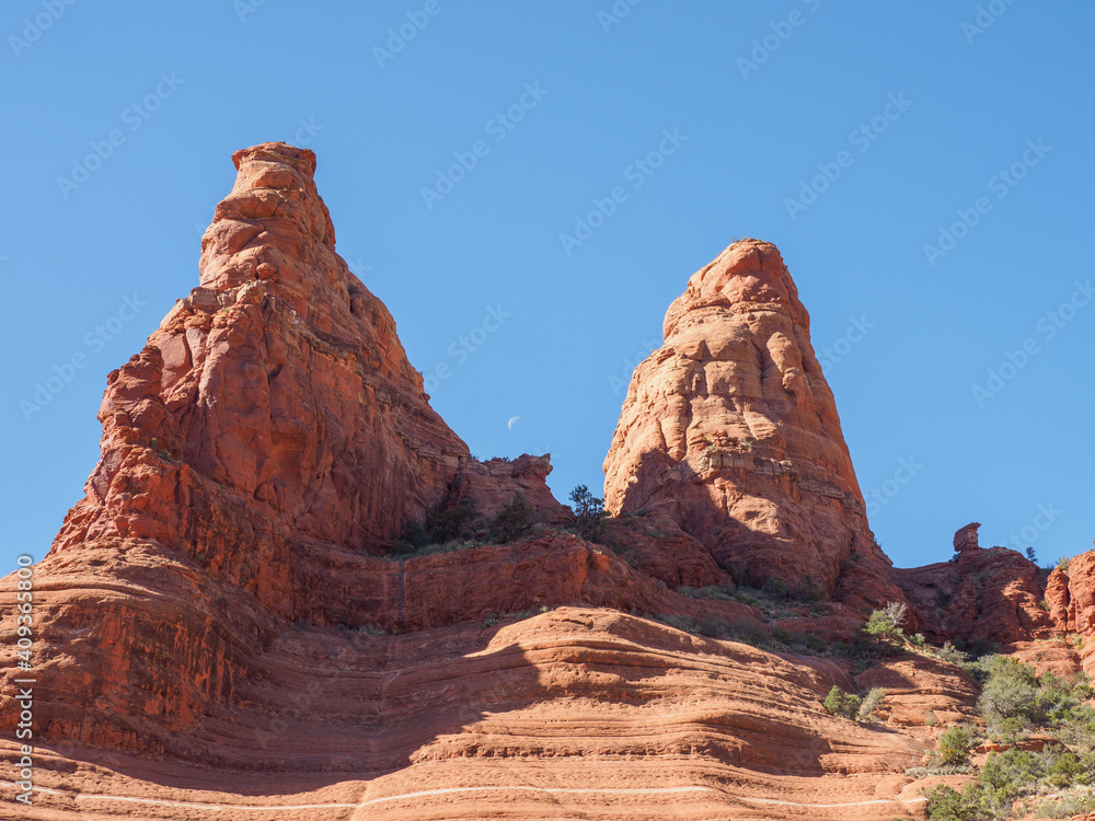 Conical sandstone spires