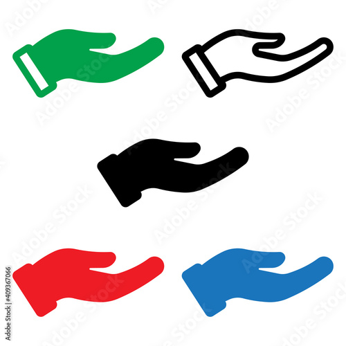 Hand gesture icon (vector illustration)