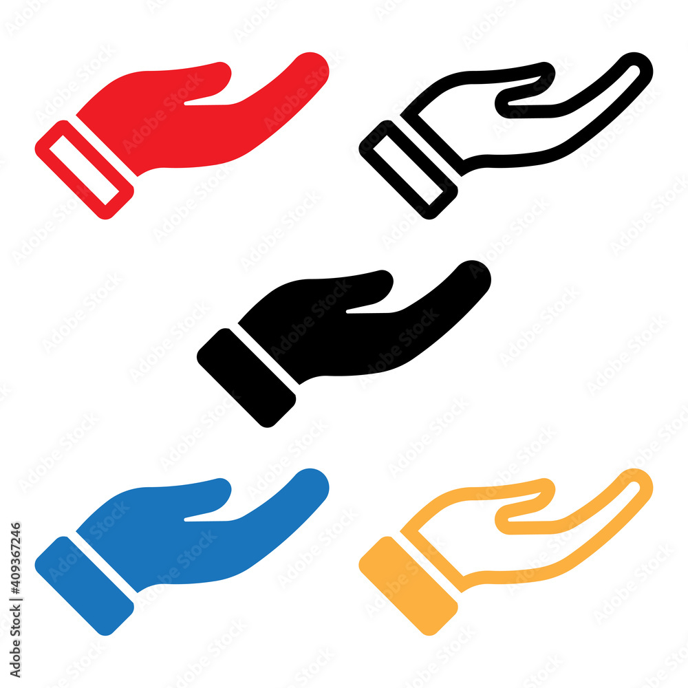 Obraz premium Asking Hand icon (vector illustration)