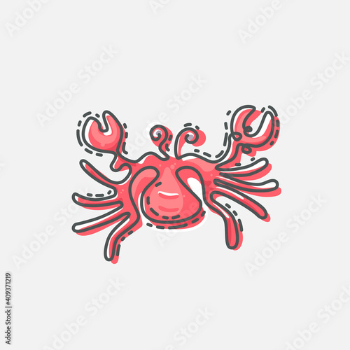 Cancer zodiac sign. Vector illustration of the zodiacal constellations line drawing design.