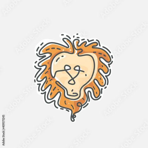 Leo zodiac sign. Vector illustration of the zodiacal constellations line drawing design.
