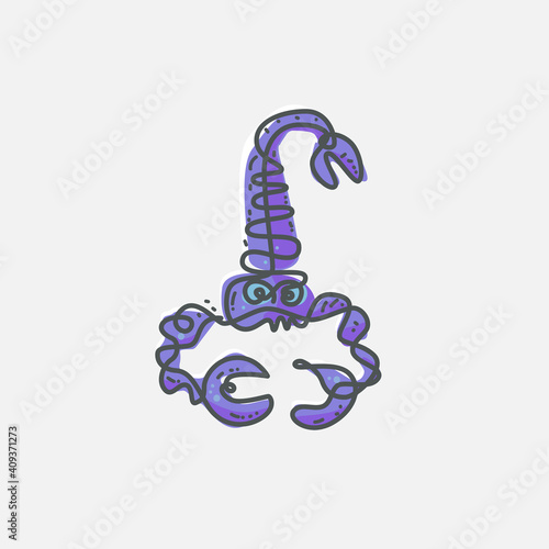 Scorpio zodiac sign. Vector illustration of the zodiacal constellations line drawing design.